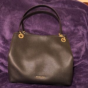 Michael Kors Black Pebbled Leather Shoulder Bag